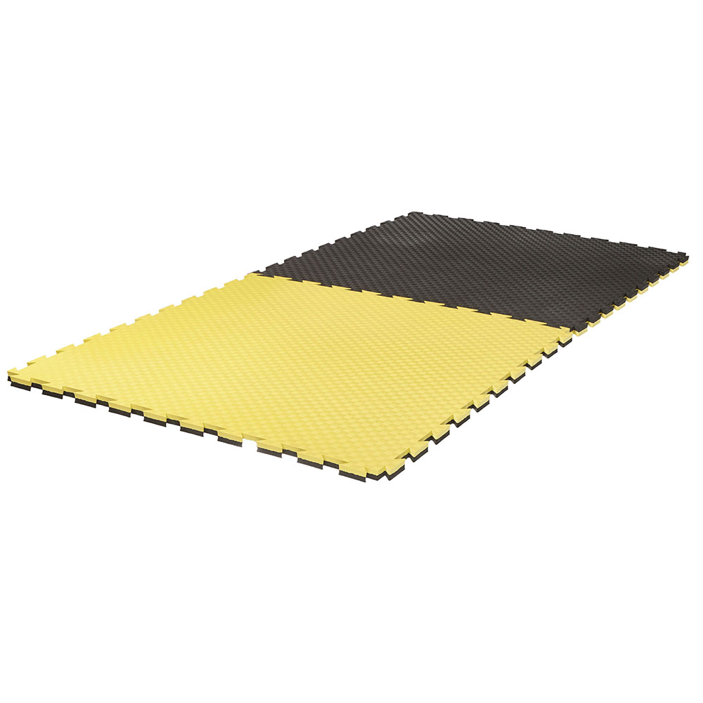 Ju-Sports Puzzlematte, Pro Checker, schw-gelb, 2cm