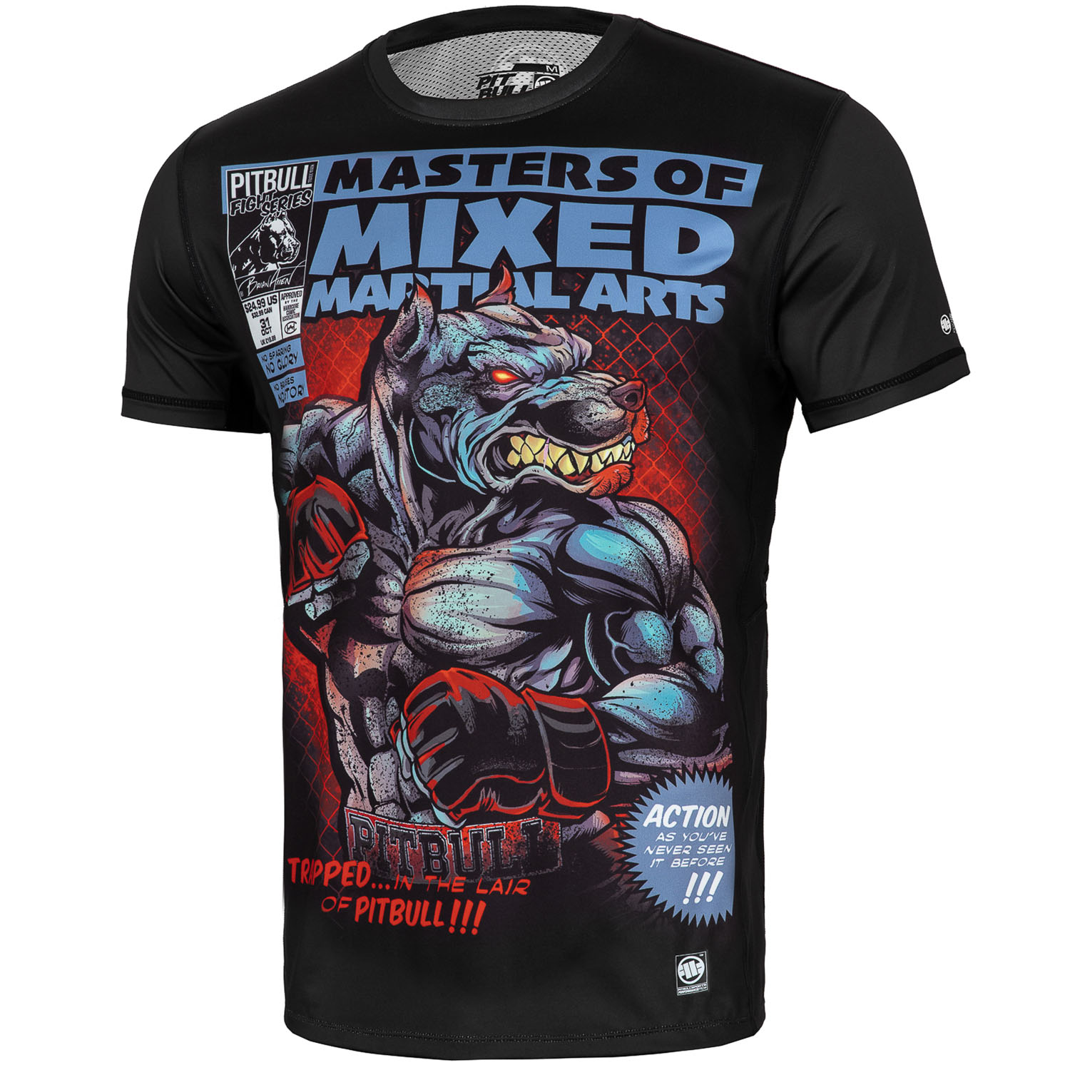 Pit Bull West Coast Performance T-Shirt, Masters Of MMA, schwarz