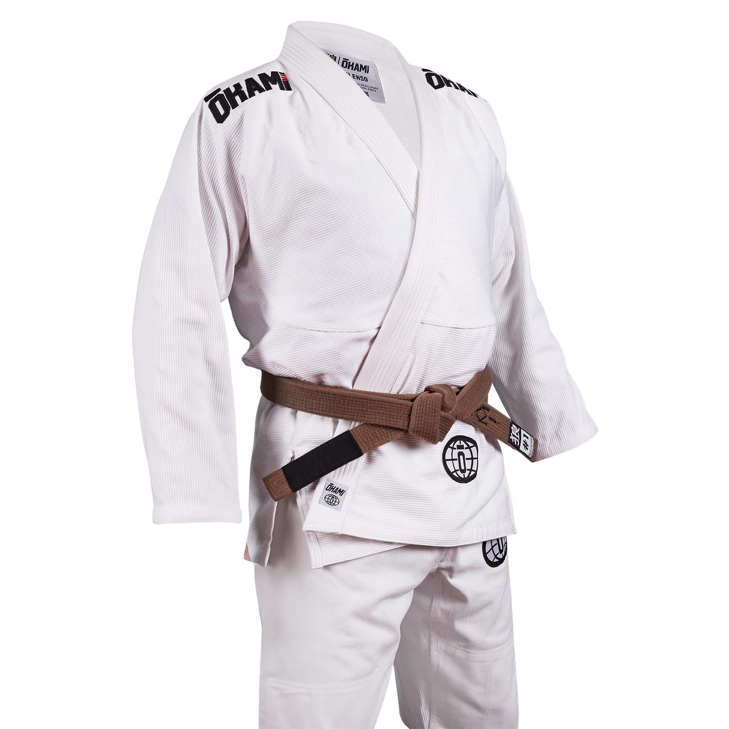 OKAMI BJJ GI, Enso, white, A4