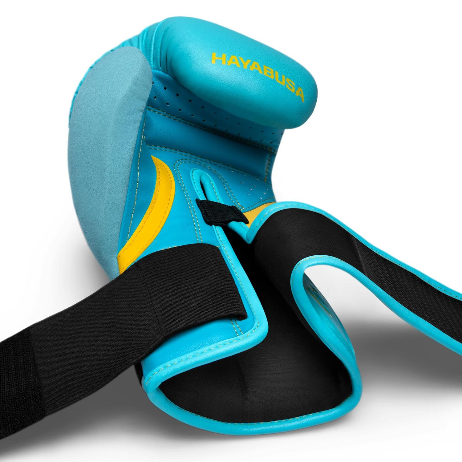 Hayabusa Boxing Gloves, T3, turquoise-yellow, 16 Oz