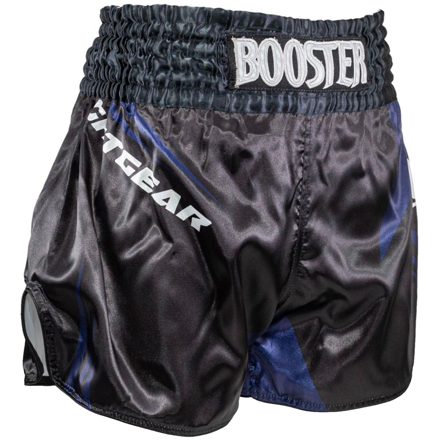 Booster Muay Thai Shorts, AD Xplosion 1, black-blue