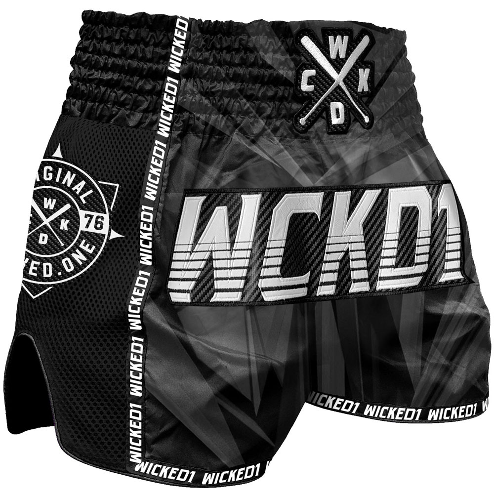 Wicked One Muay Thai Shorts, black Diamond