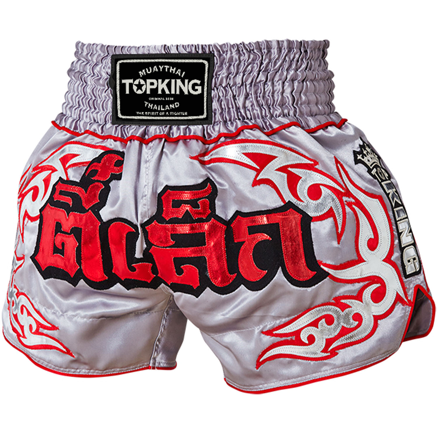 TOP KING BOXING Muay Thai Shorts, TKTBS 121, white, S