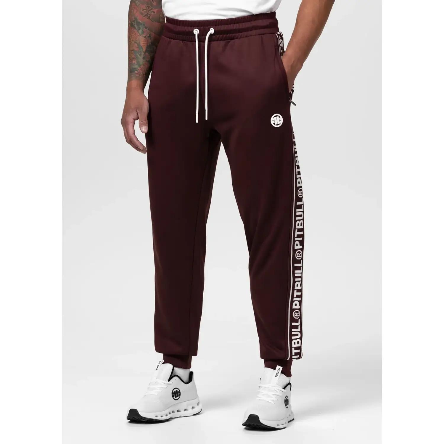 Pit Bull West Coast Joggers, Tape Logo, winered, M