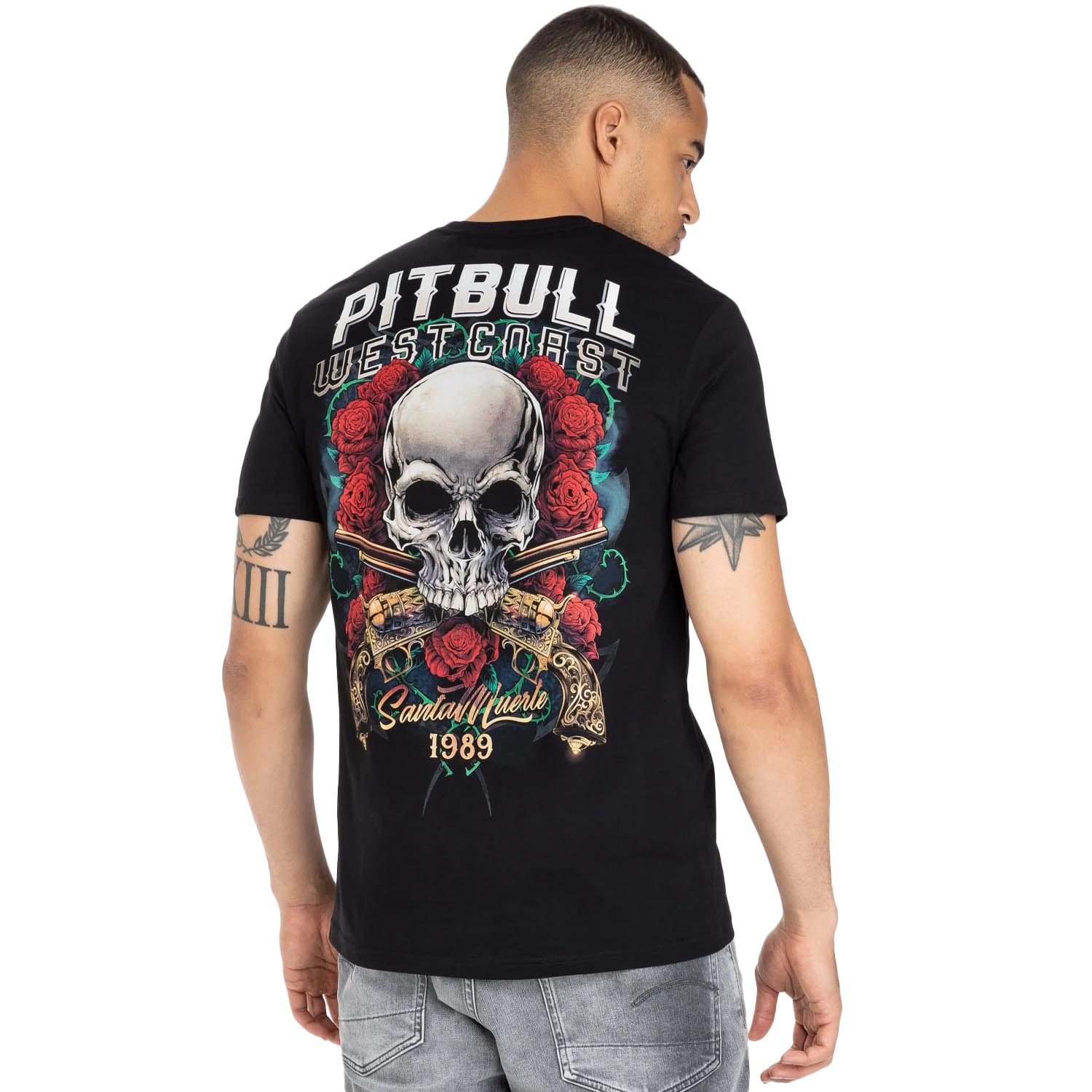 Pit Bull West Coast T-Shirt, Santa Muerte, schwarz