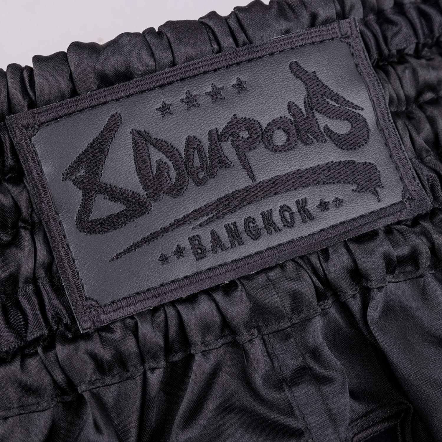 8 WEAPONS Muay Thai Shorts, Bangkok, black-black, XXL
