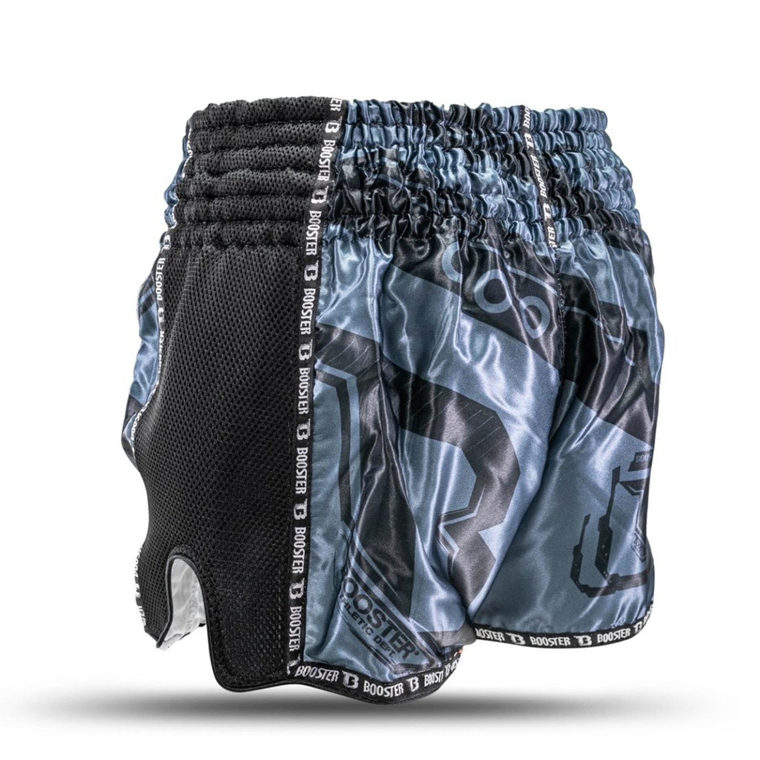 Booster Muay Thai Shorts, Kinder, Elite 1, black-grey, XS
