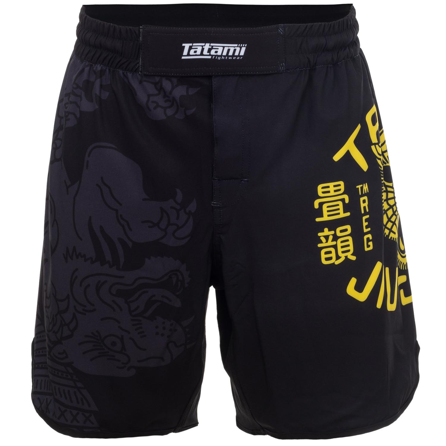 Tatami MMA Fight Shorts, Tiger Mono, schwarz