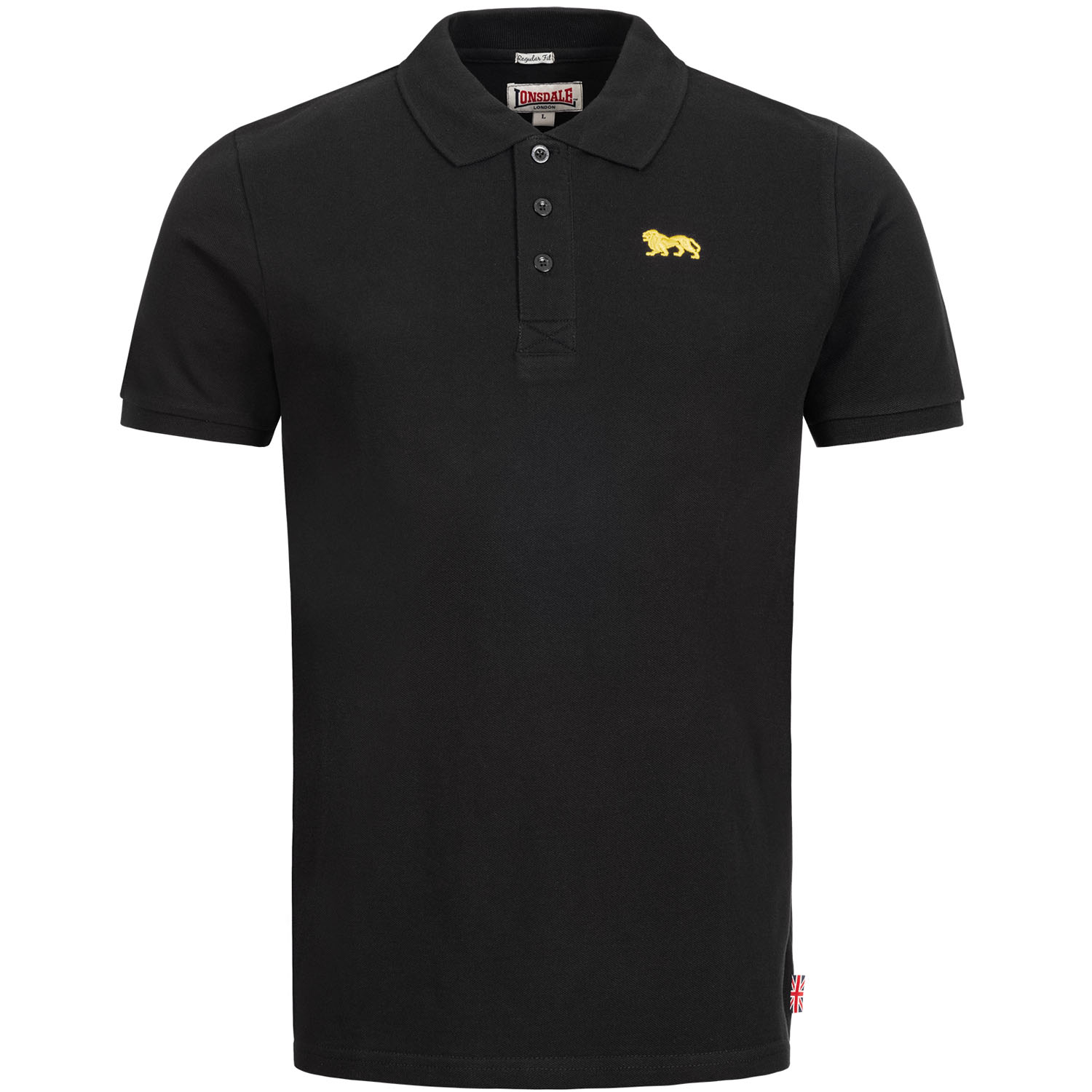 Lonsdale Polo Shirt, Whalton, schwarz, XL