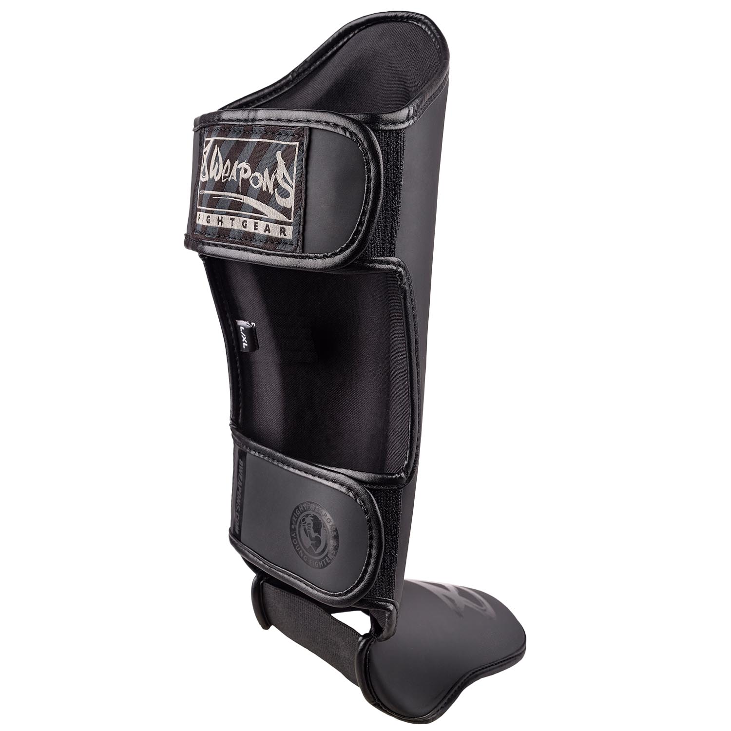 8 WEAPONS Shin Guards, Kids, Unlimited 2.0, black-black XXXL