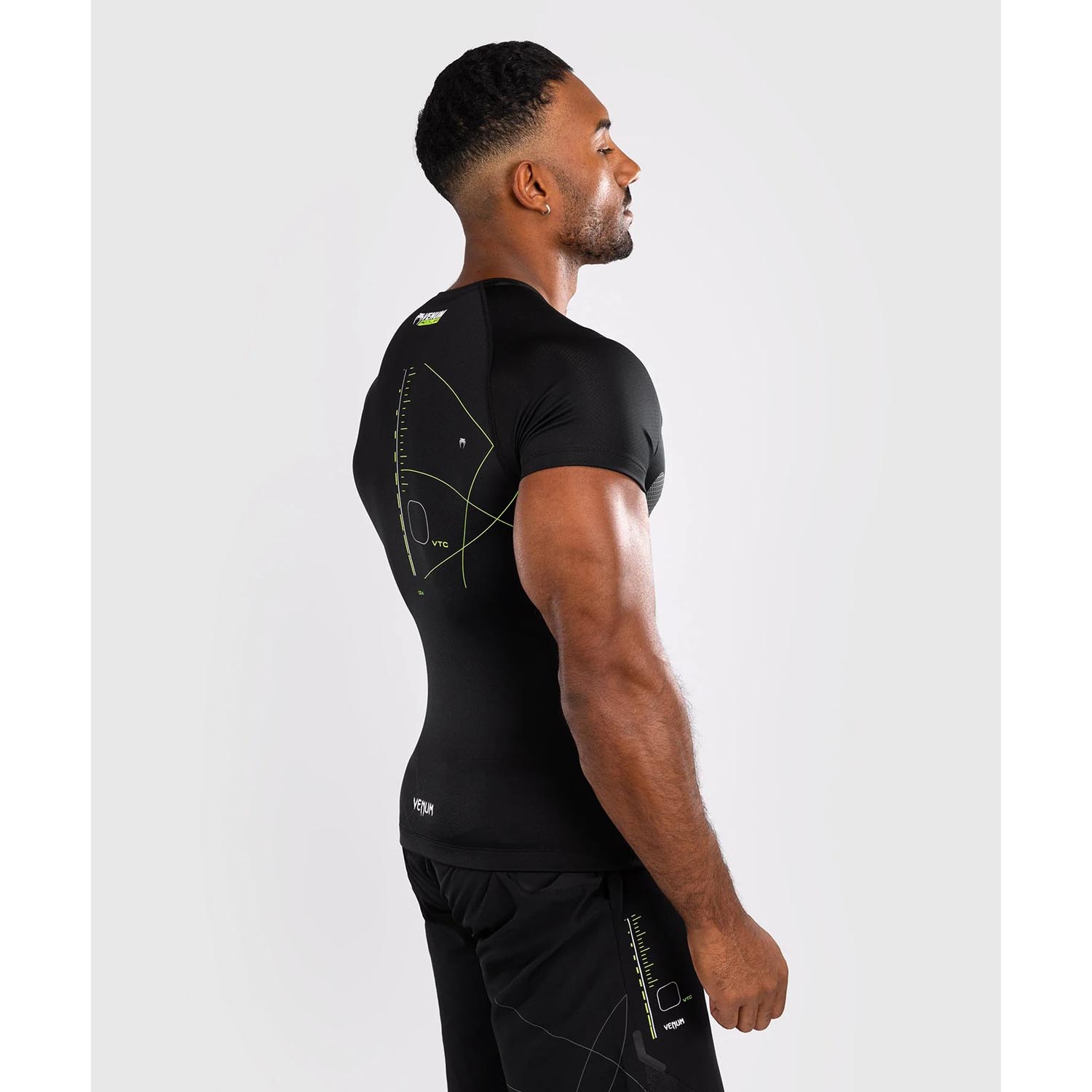 VENUM Rashguard, S/S, Training Camp 4.0, black-neon green, XXL