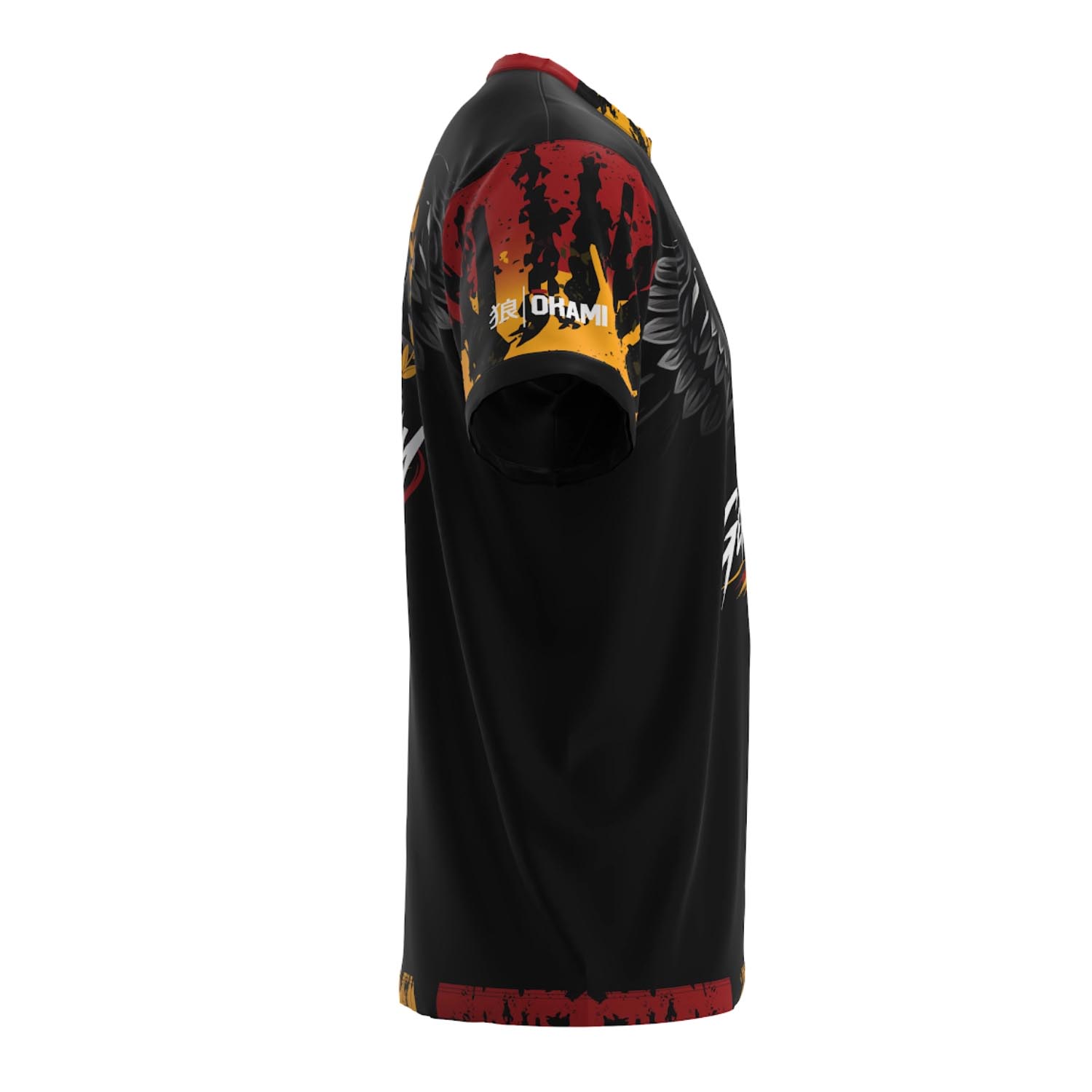 OKAMI Functional T-Shirt, Team Germany, black-red-gold, M
