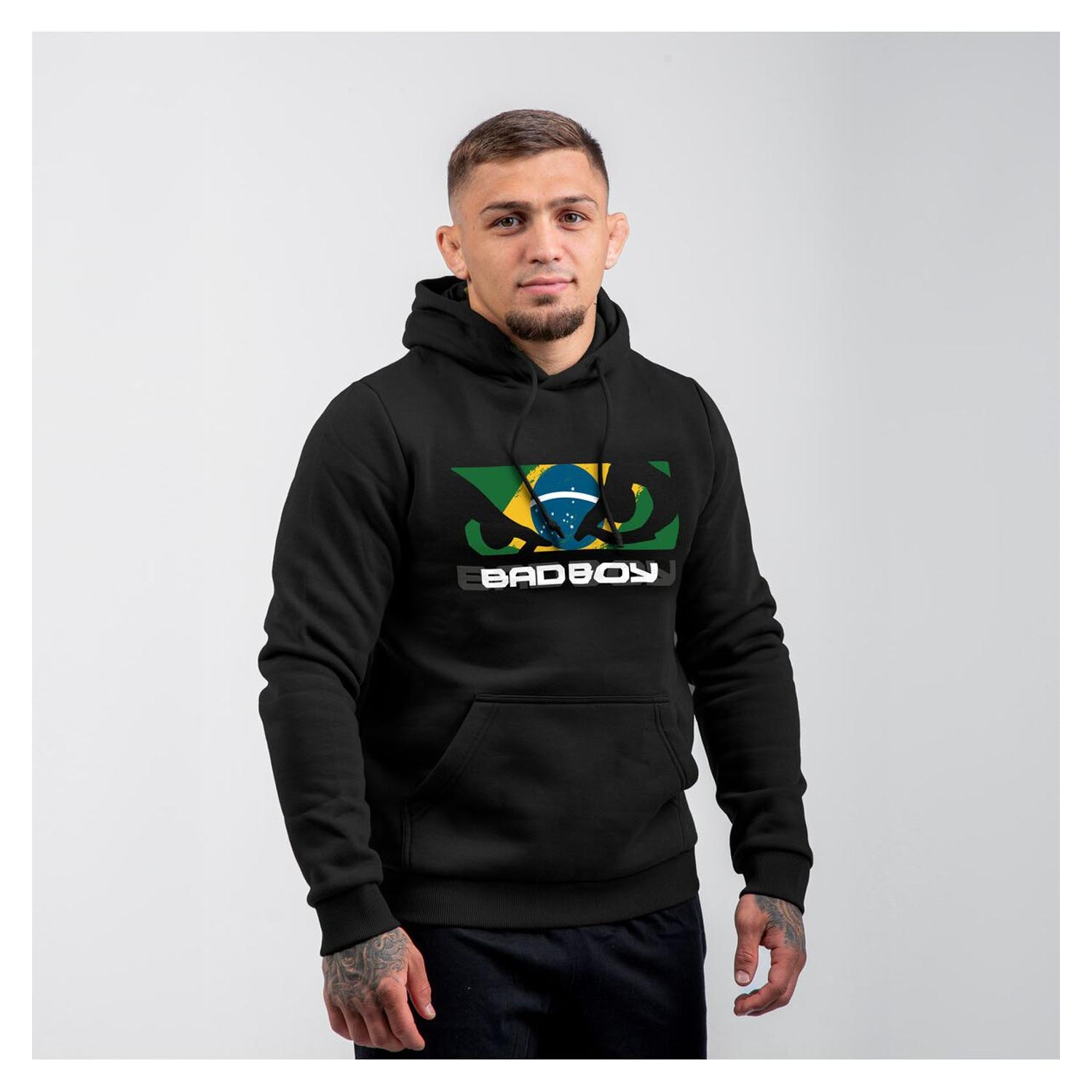 Bad Boy Hoody, Brazilian Flag, black, M