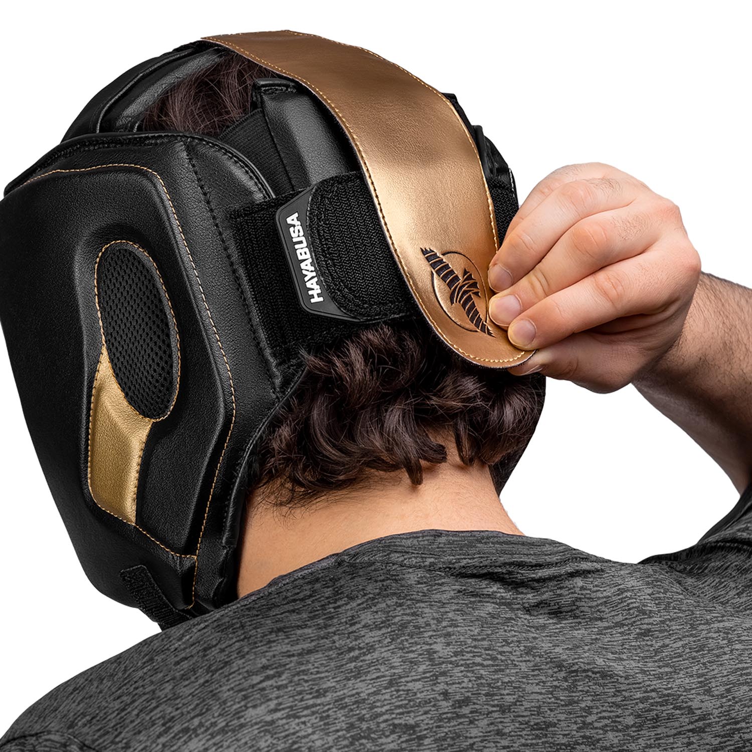 Hayabusa Head Guard, T3 Boxing, black-gold