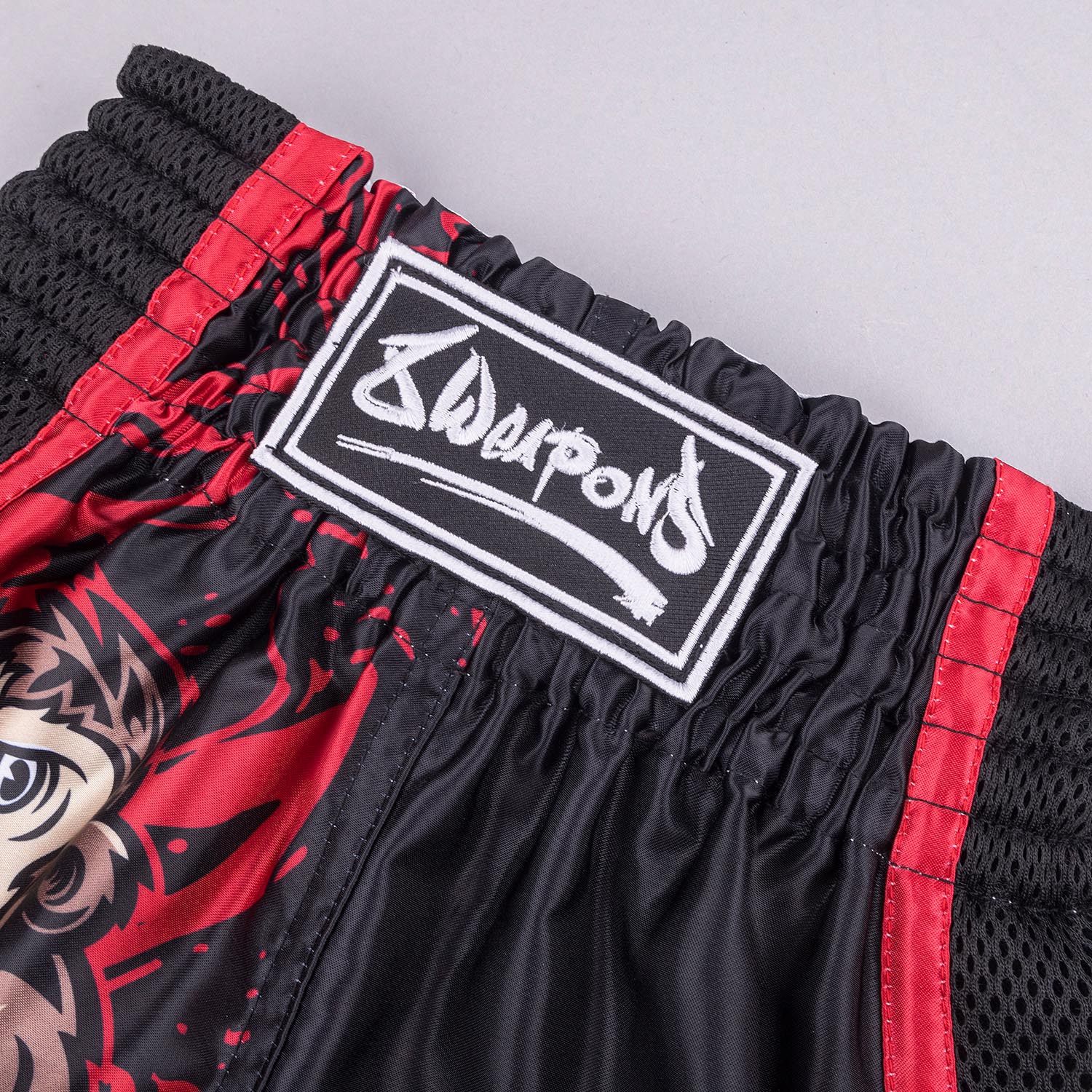 8 WEAPONS Muay Thai Shorts, Kids, Joe, black-red, 6-8 Y