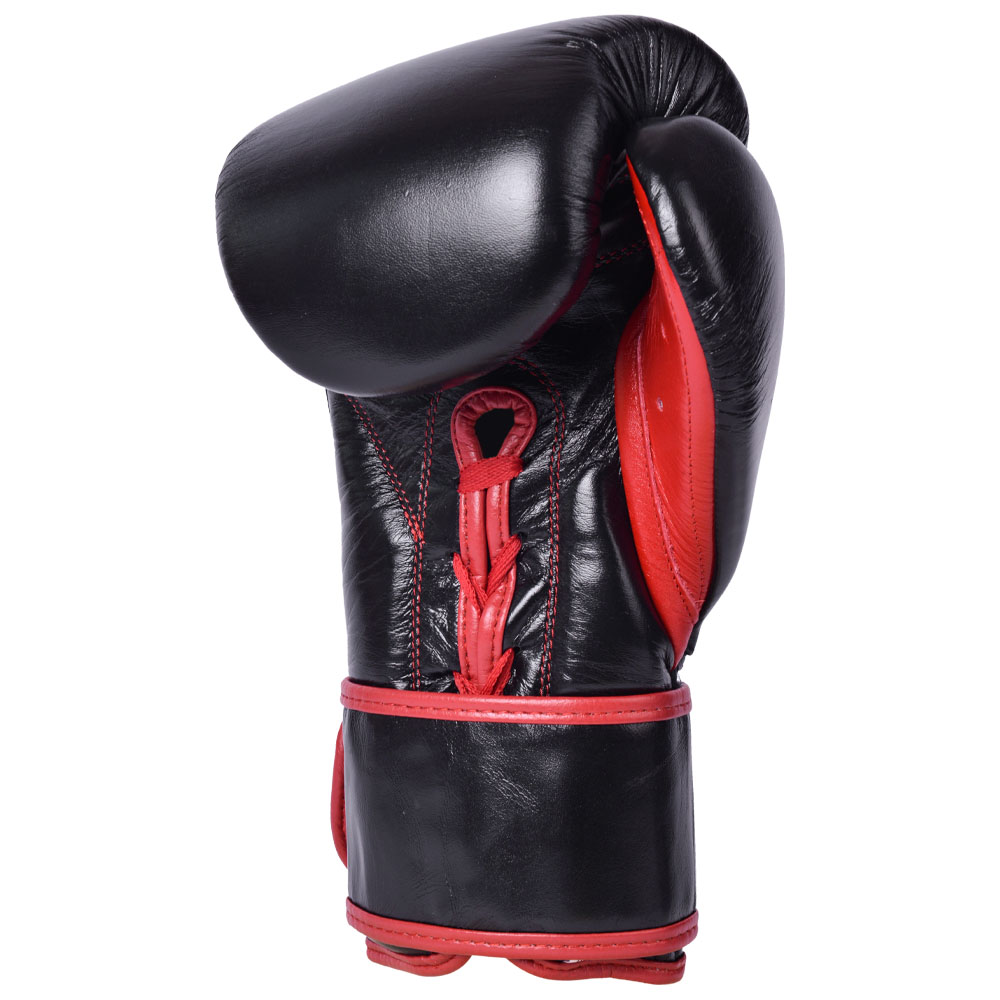 Cleto Reyes Universal Sparring Boxing Gloves Black Hybrid Velcro Lace Gloves 