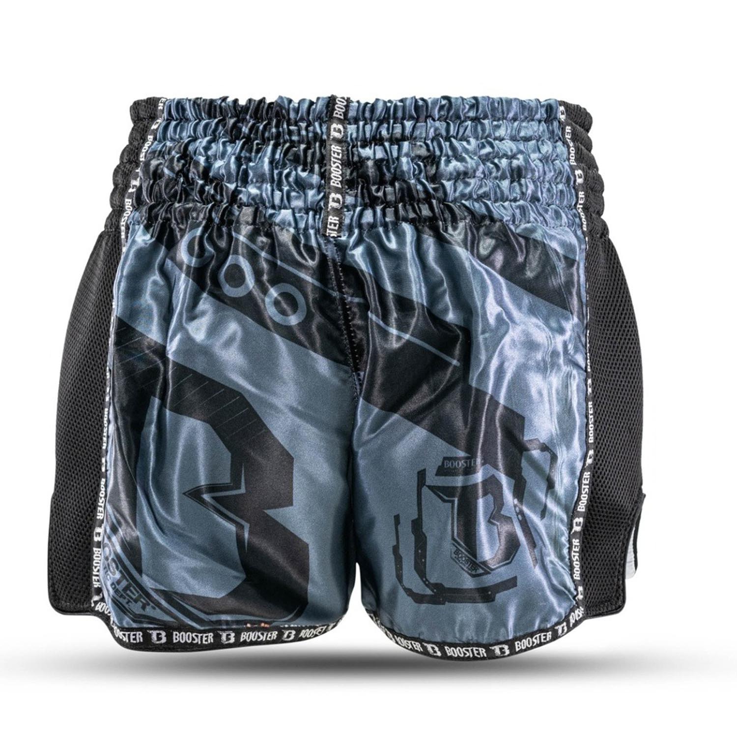 Booster Muay Thai Shorts, Kinder, Elite 1, black-grey, XS