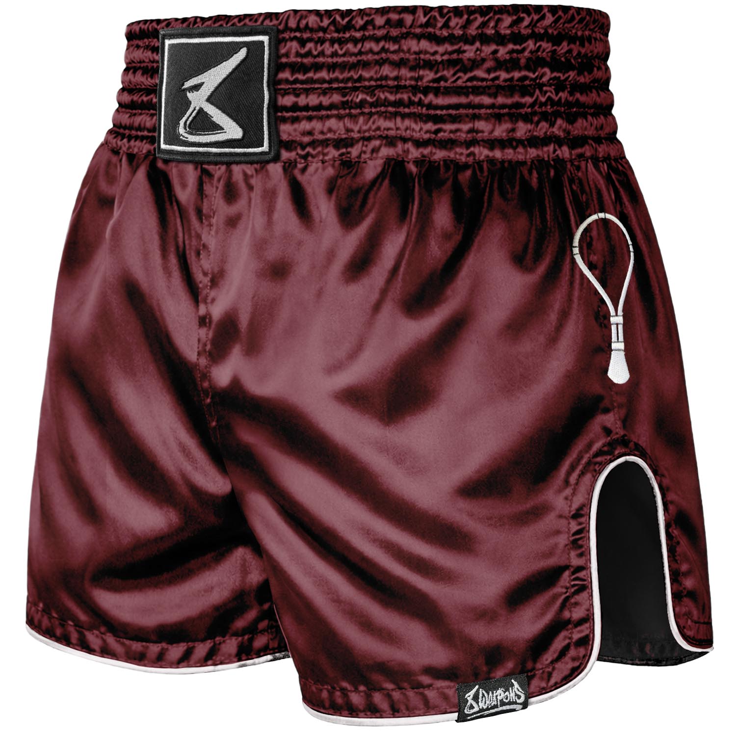 8 WEAPONS Muay Thai Shorts, Mongkol, burgundy, S