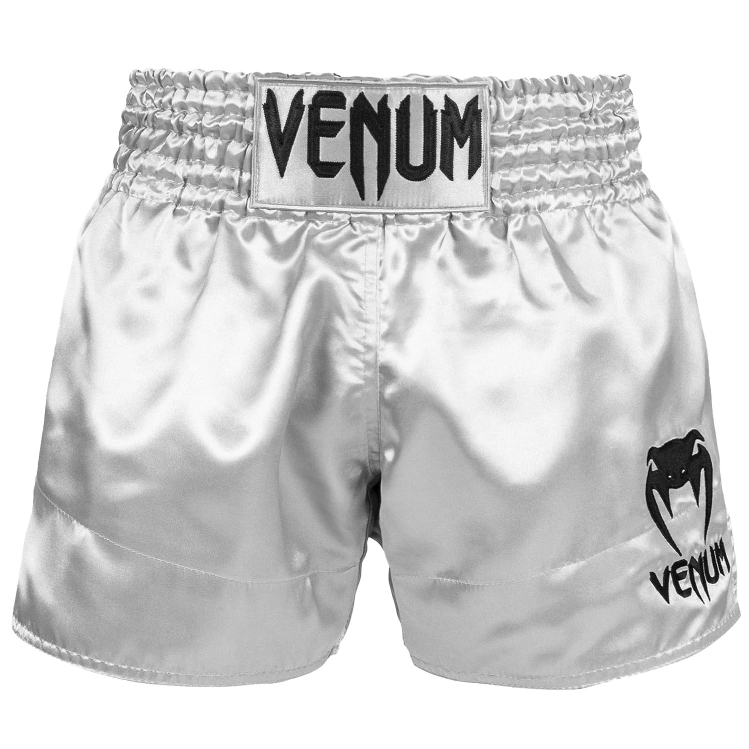 VENUM Muay Thai Shorts, Classic, silber-schwarz, S