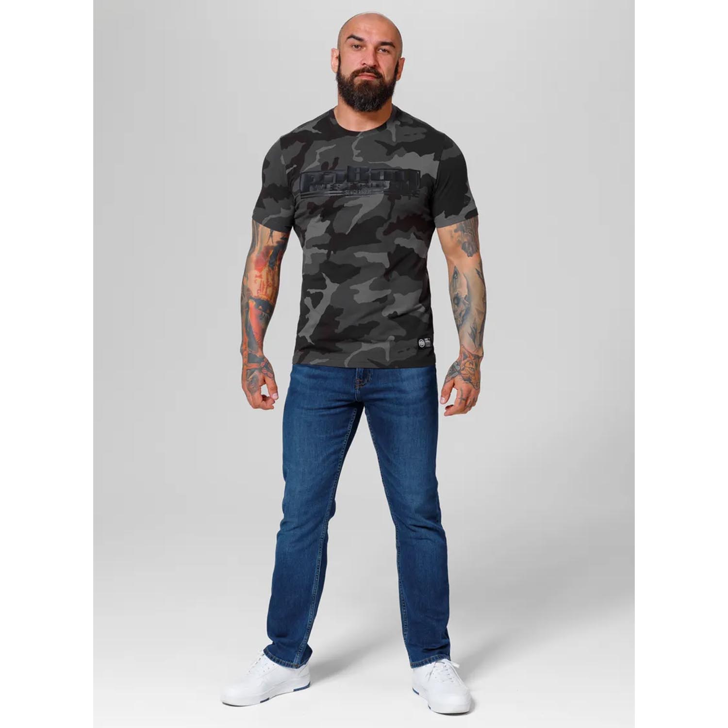 Pit Bull West Coast, T-Shirt, Classic Boxing Slim Fit, camo-black, XXXL