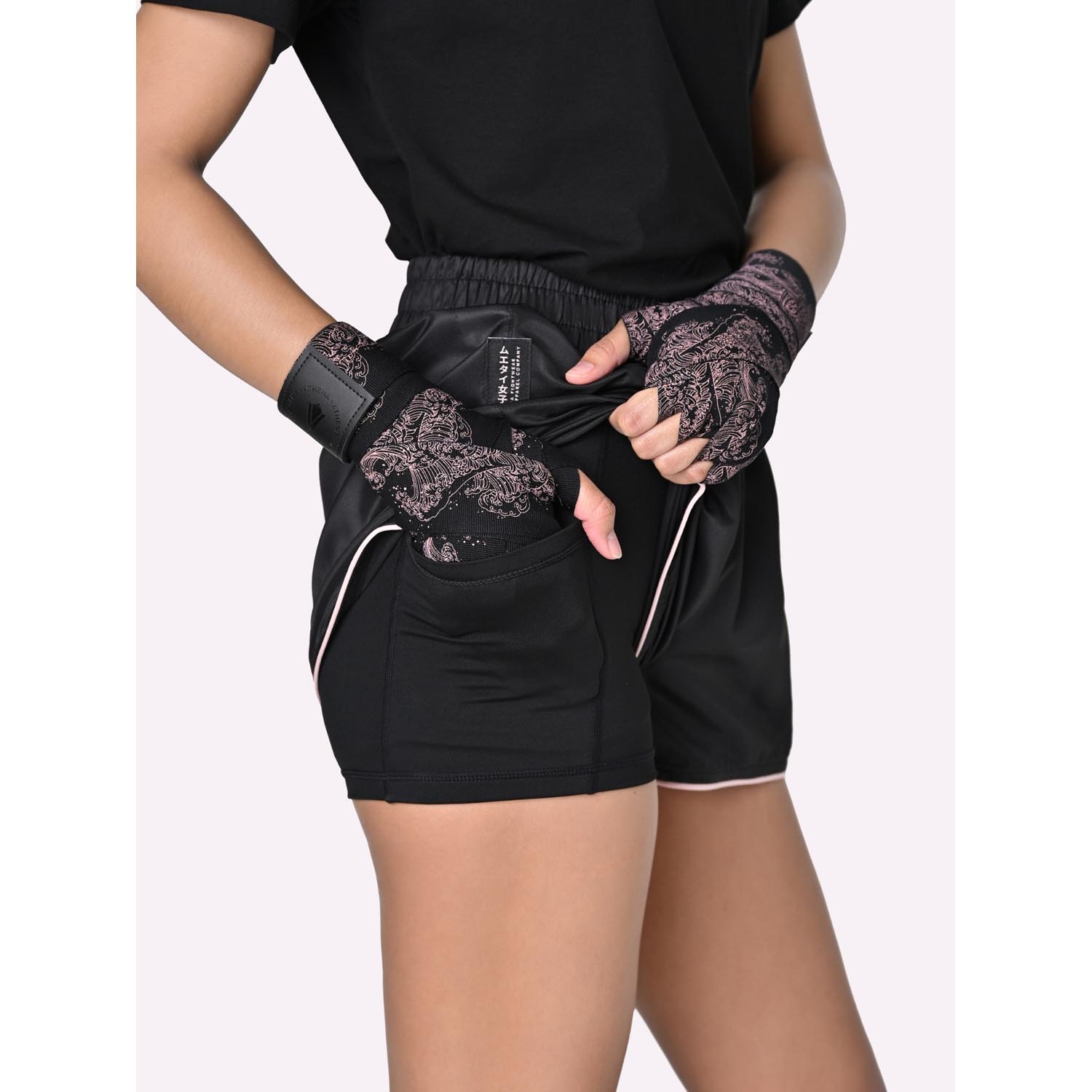 ATHENA Muay Thai Shorts, Woman, Ryoko, black, XL