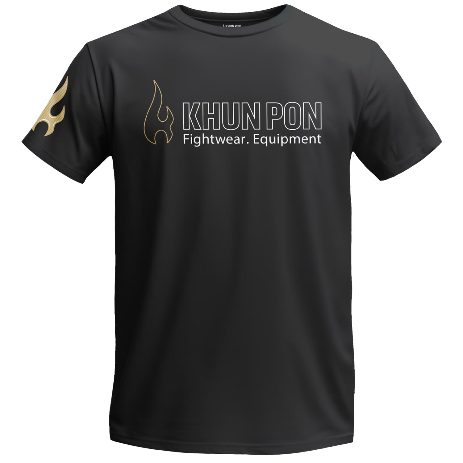 KHUN PON T-Shirt, Logo, outline schwarz , L