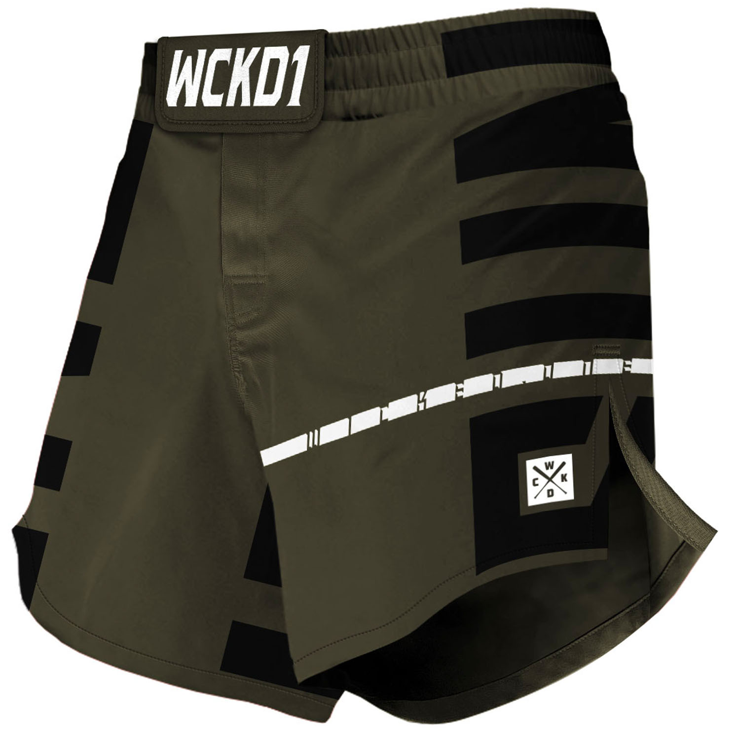 Wicked One MMA Fight Shorts, Element Klaz, khaki S