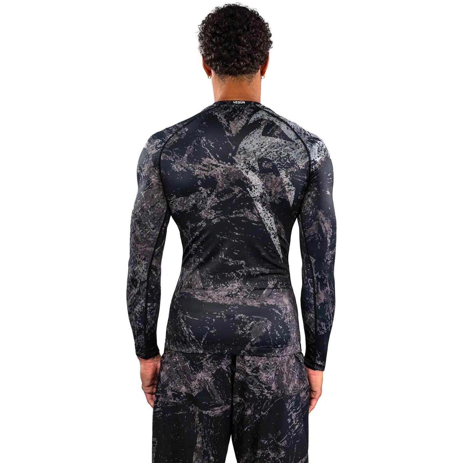 VENUM Rashguard, L/S, Rage & Workout, black-grey, S
