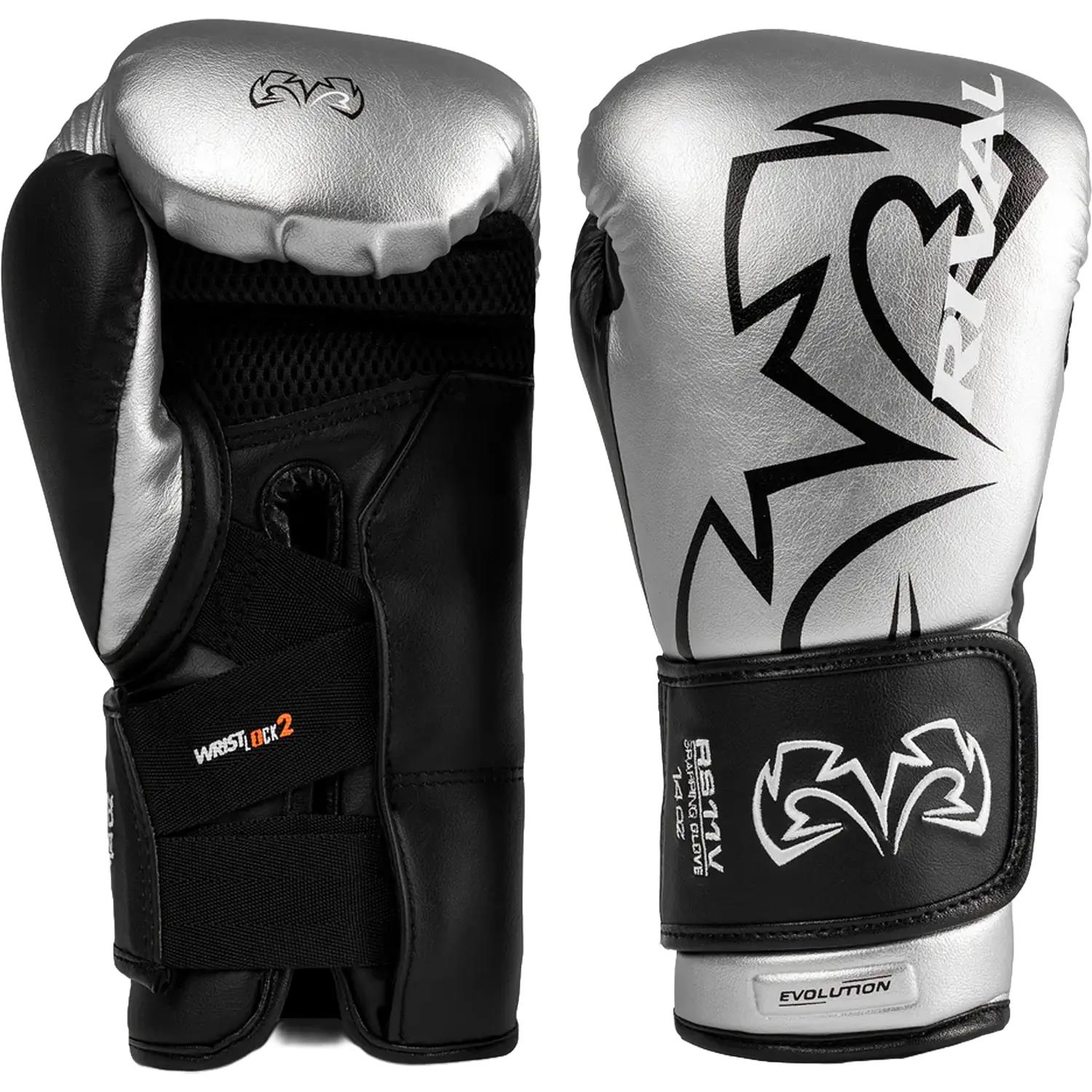 Rival Boxing Gloves, RS11V, Evolution, silver, 14 Oz