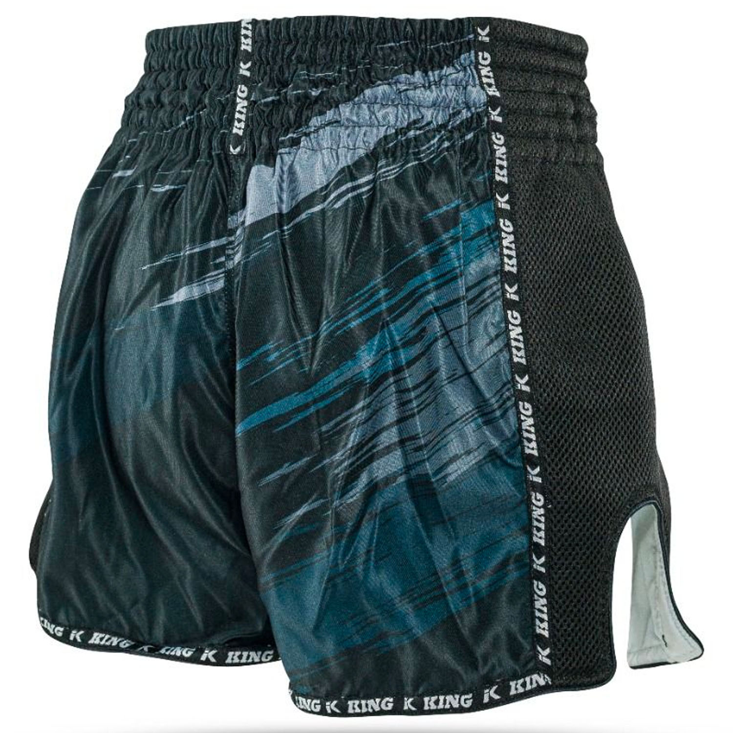 KING PRO Boxing Muay Thai Shorts, Storm 1, black, XXL