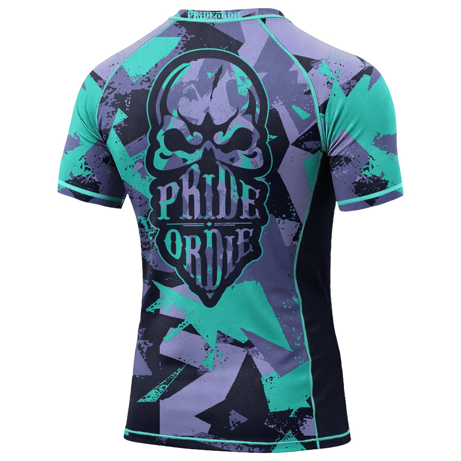 PRiDEorDiE Rashguard, S/S, Reckless 2.0, grey-green
