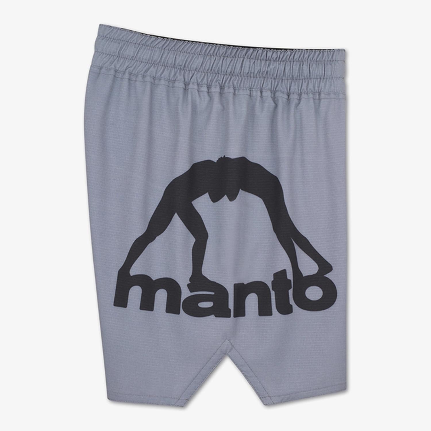 MANTO MMA Fight Shorts, Logo Dual, grey-black, XXL