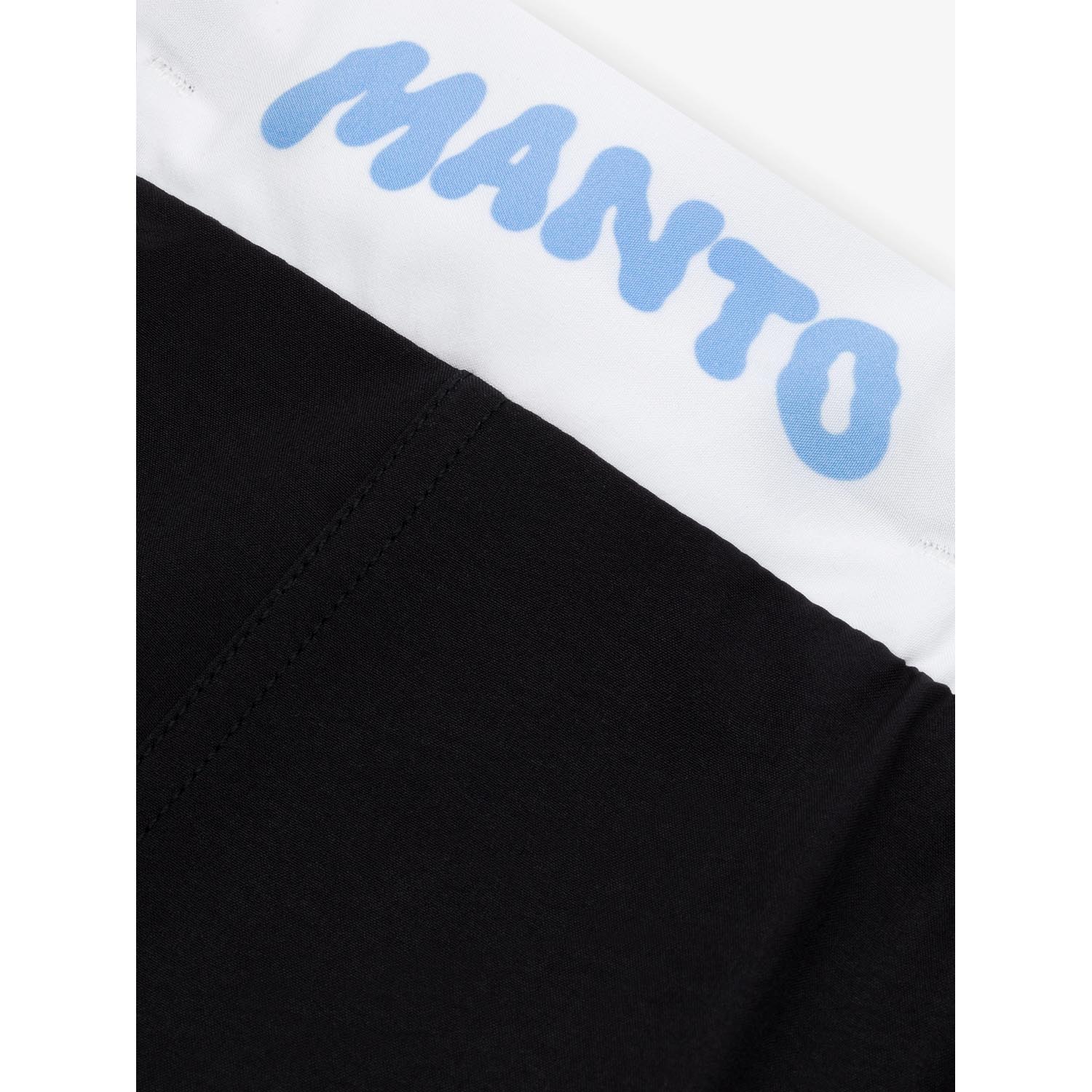 MANTO MMA Fight Shorts, Dove, black-white, XXL