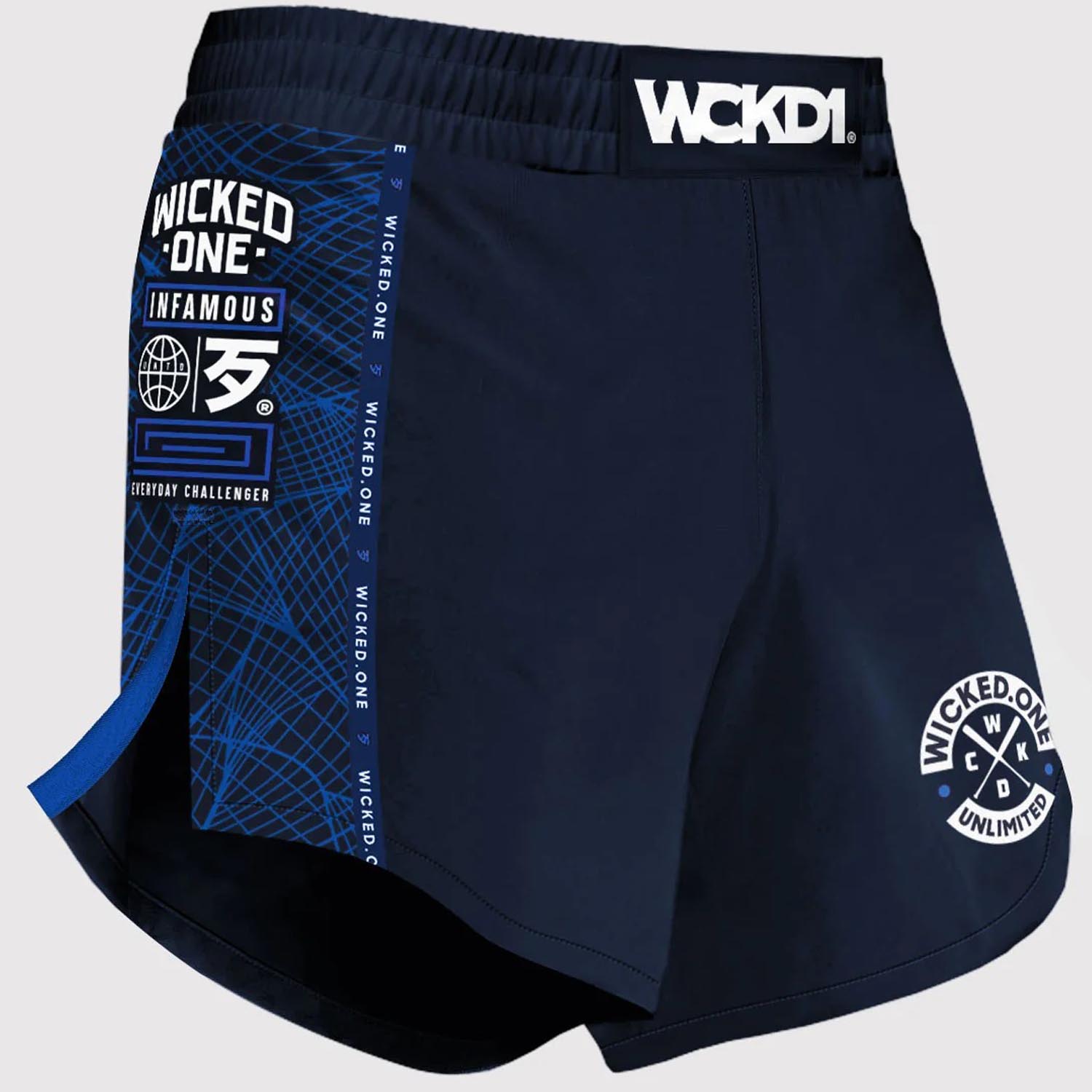 Wicked One MMA Fight Shorts, Element Metaverse, navy-white, XL