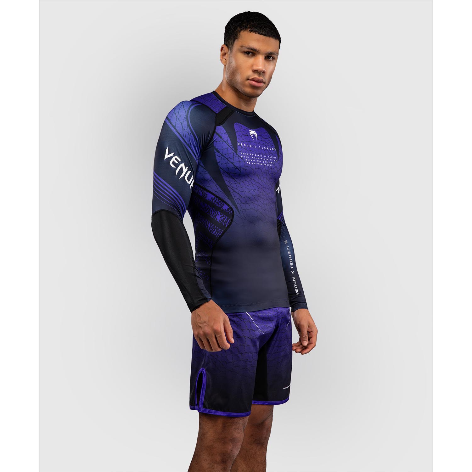 VENUM Rashguard, L/S, Tekken 8, Kazuya, black-blue, S