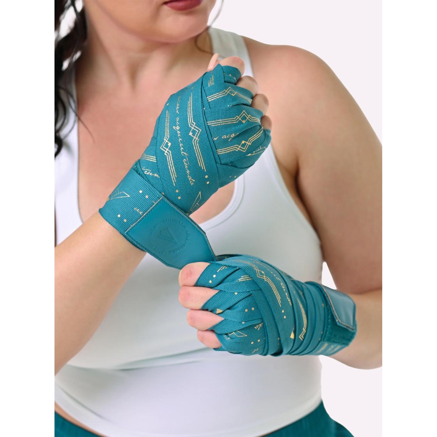 ATHENA Hand Wraps, Diana, Semi-Elastic, 4.5 m, turquoise