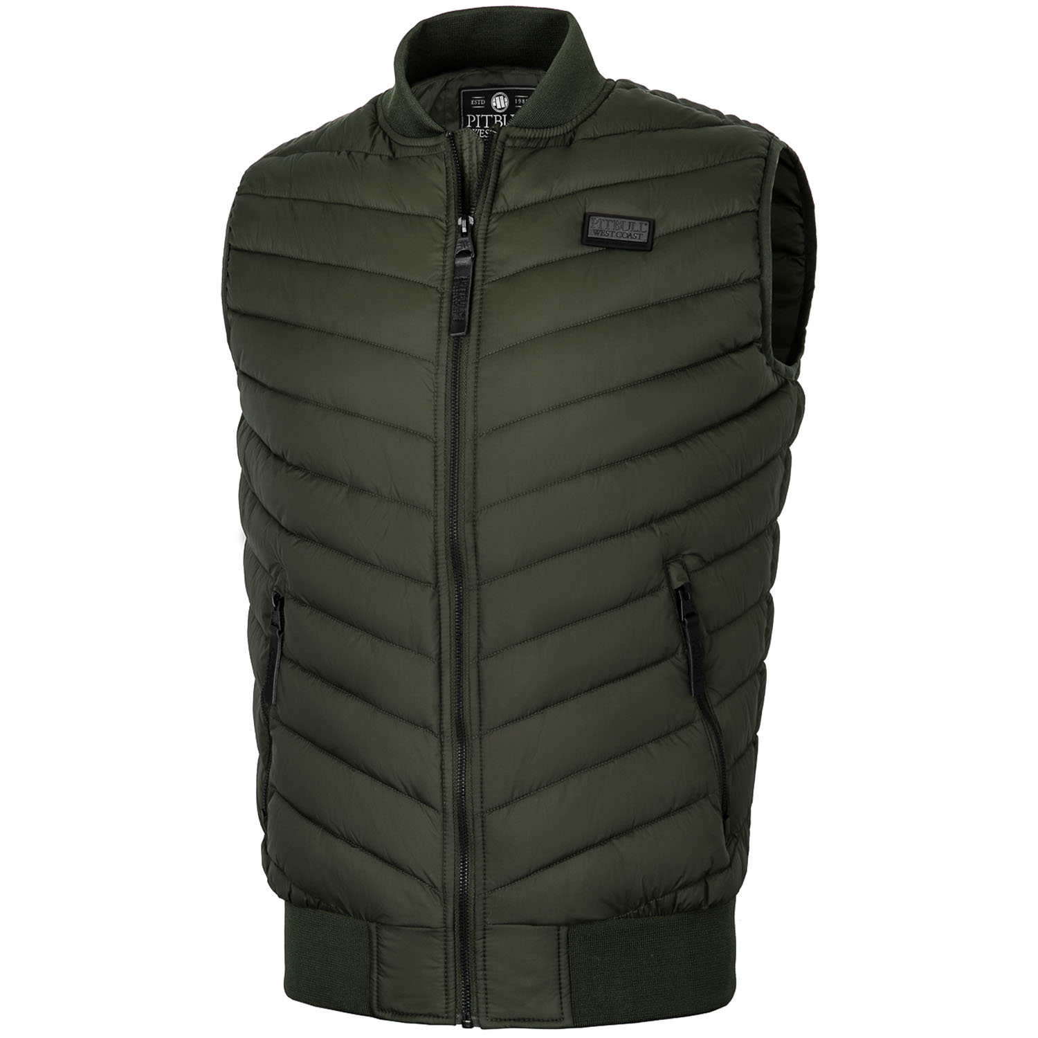 Pit Bull West Coast Weste, Quilted Halley, olive, S