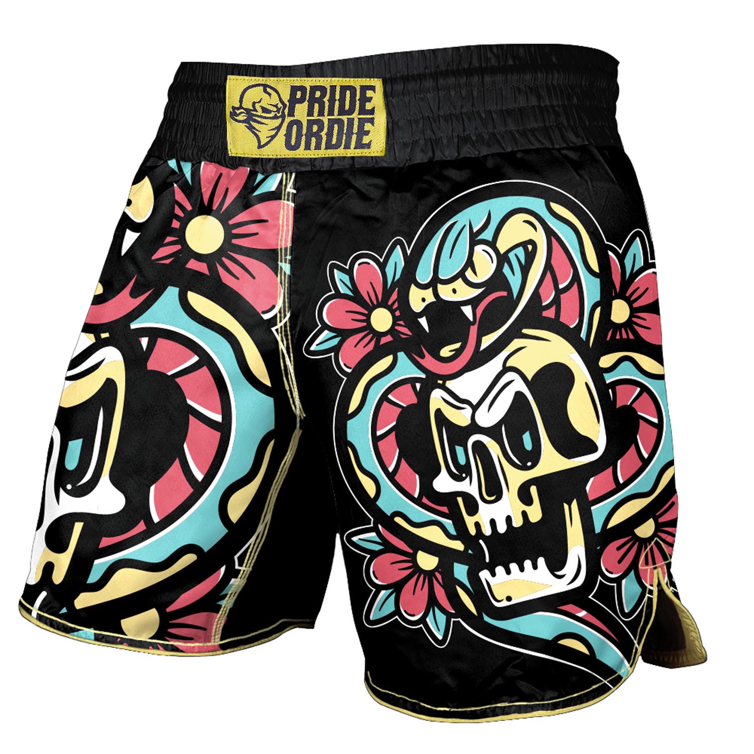 PRiDEorDiE MMA Fight Shorts, Cold Instinct, black, XL