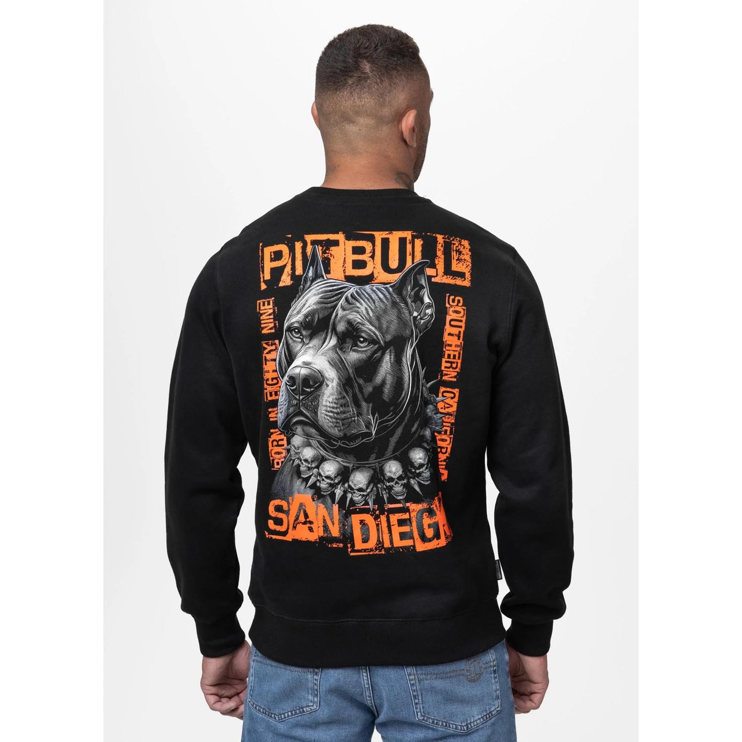 Pit Bull West Coast Crewneck, Blacky, black, S