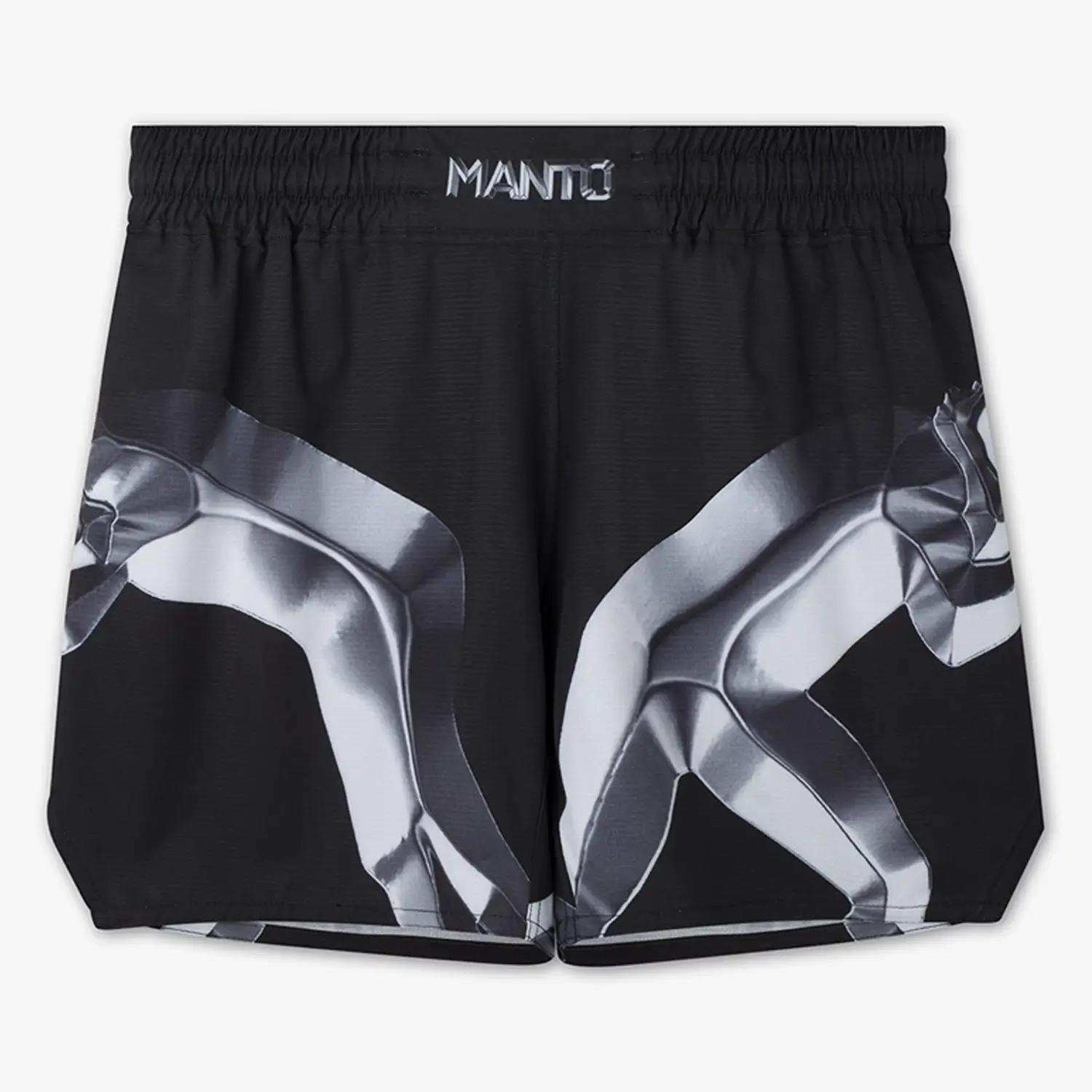 MANTO MMA Fight Shorts, Metal, black, XXL