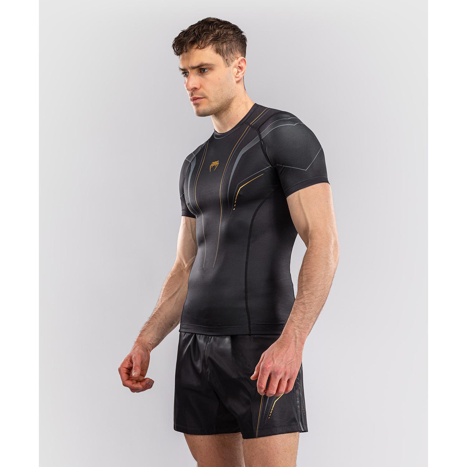 VENUM Rashguard, S/S, Streamline, black-gold, XXL