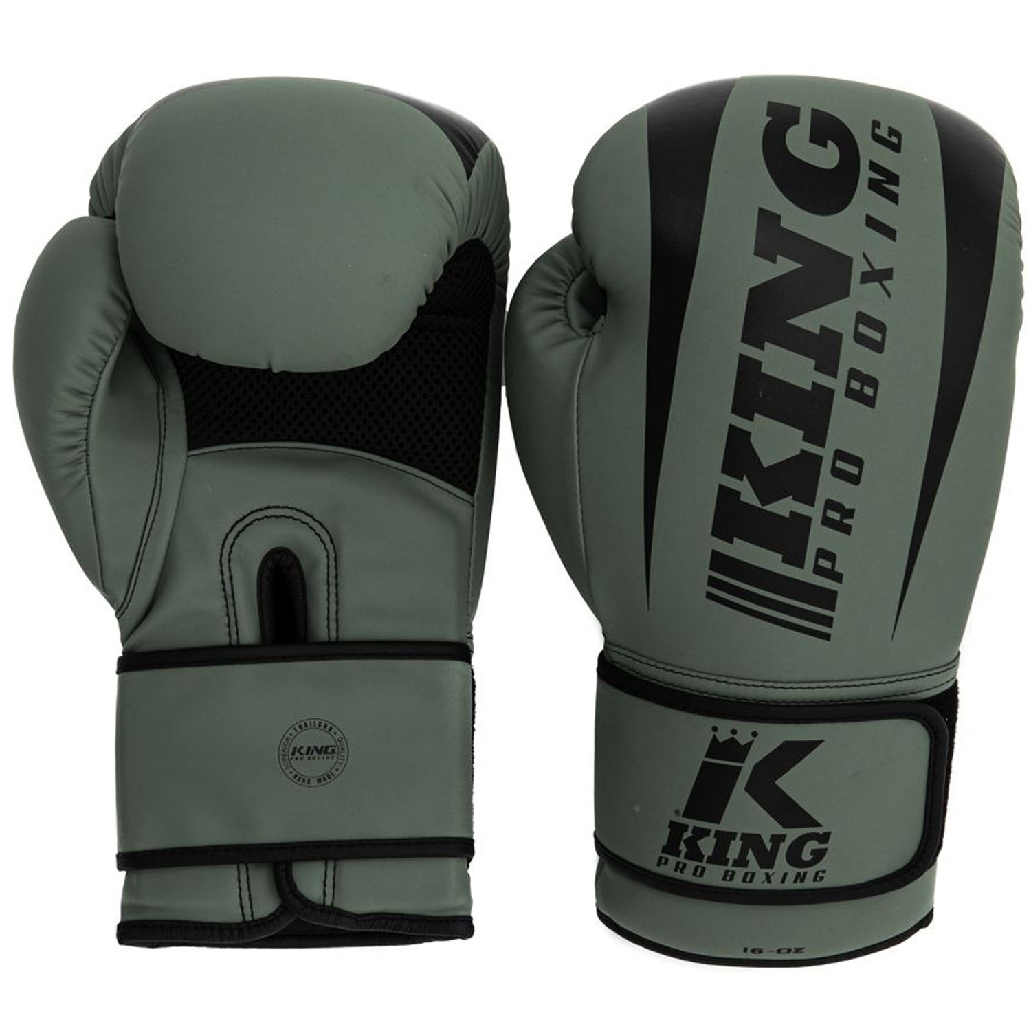 KING PRO BOXING Boxing Gloves, Revo, 5, olive-black, 10 Oz