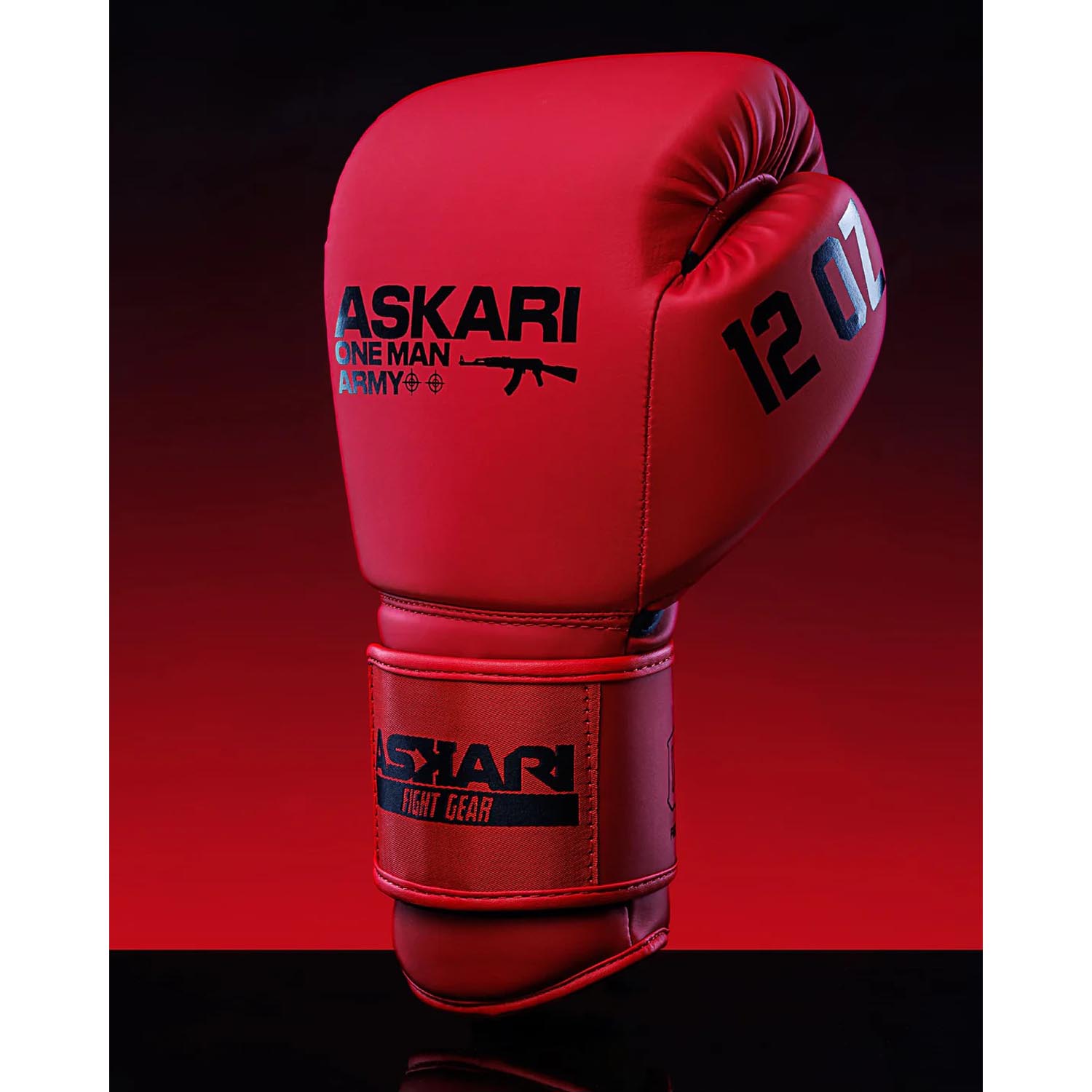 ASKARI Boxing Gloves, One Man Army, red-black, 16 Oz