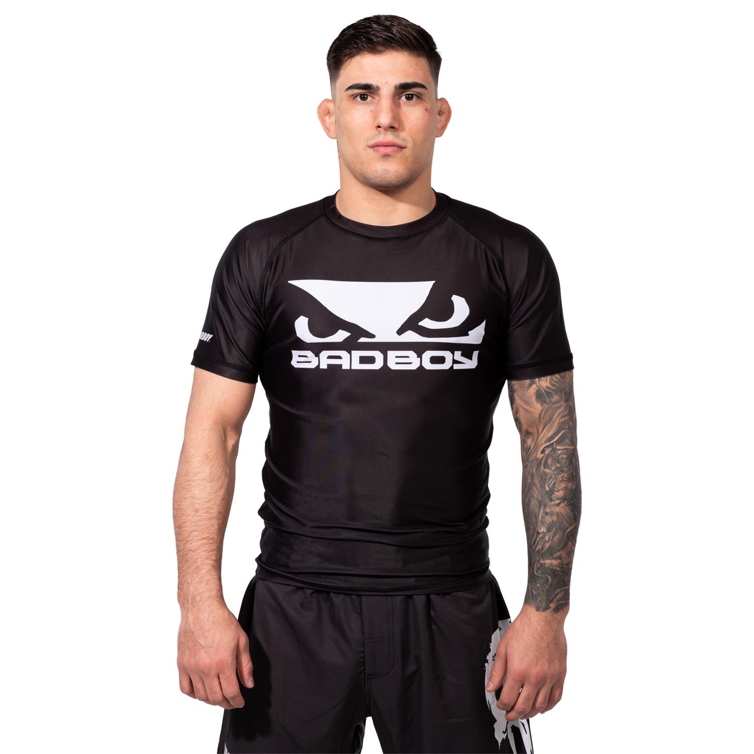 Bad Boy Rashguard, S/S, Logo, black-white, S