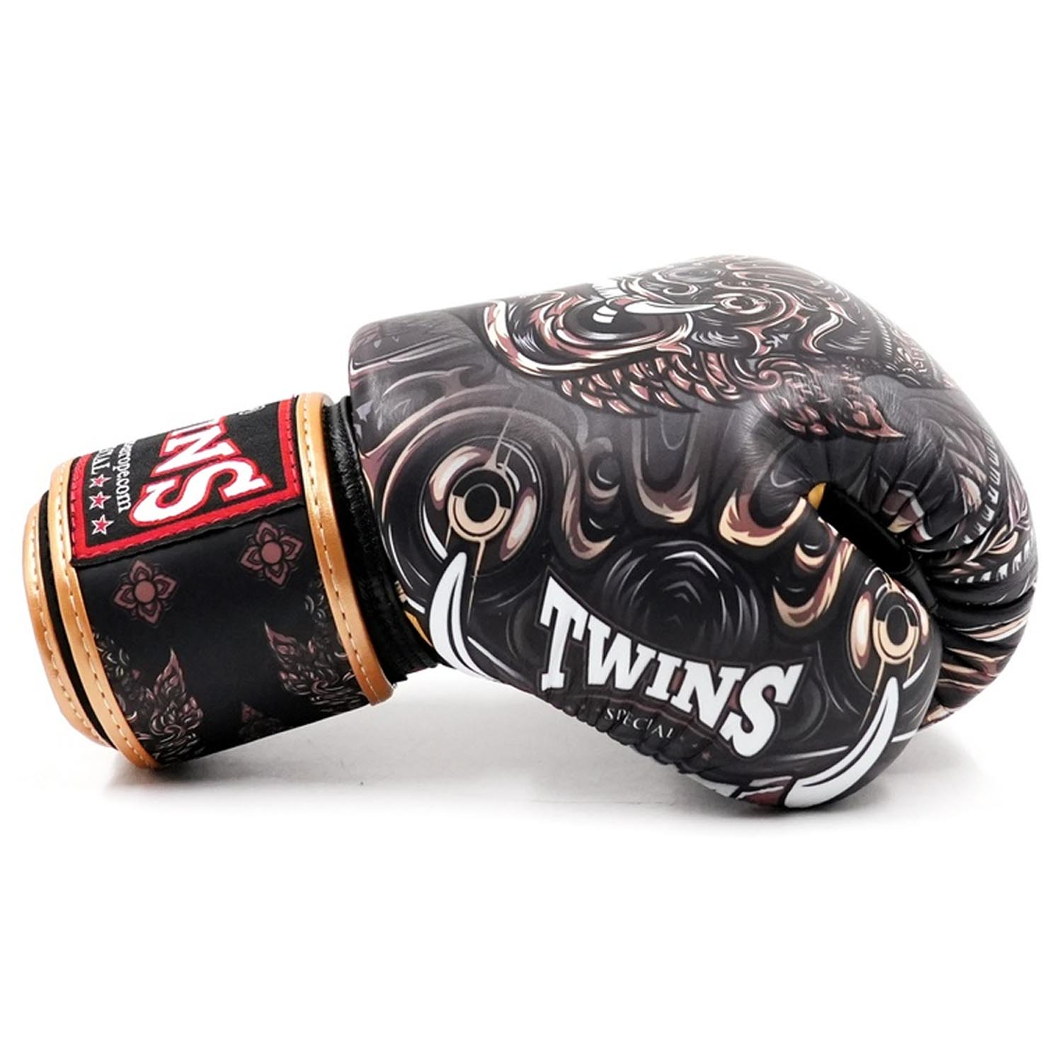 TWINS Special Boxing Gloves, BGVL FBGVL3-63, grey-white-red, 12 Oz
