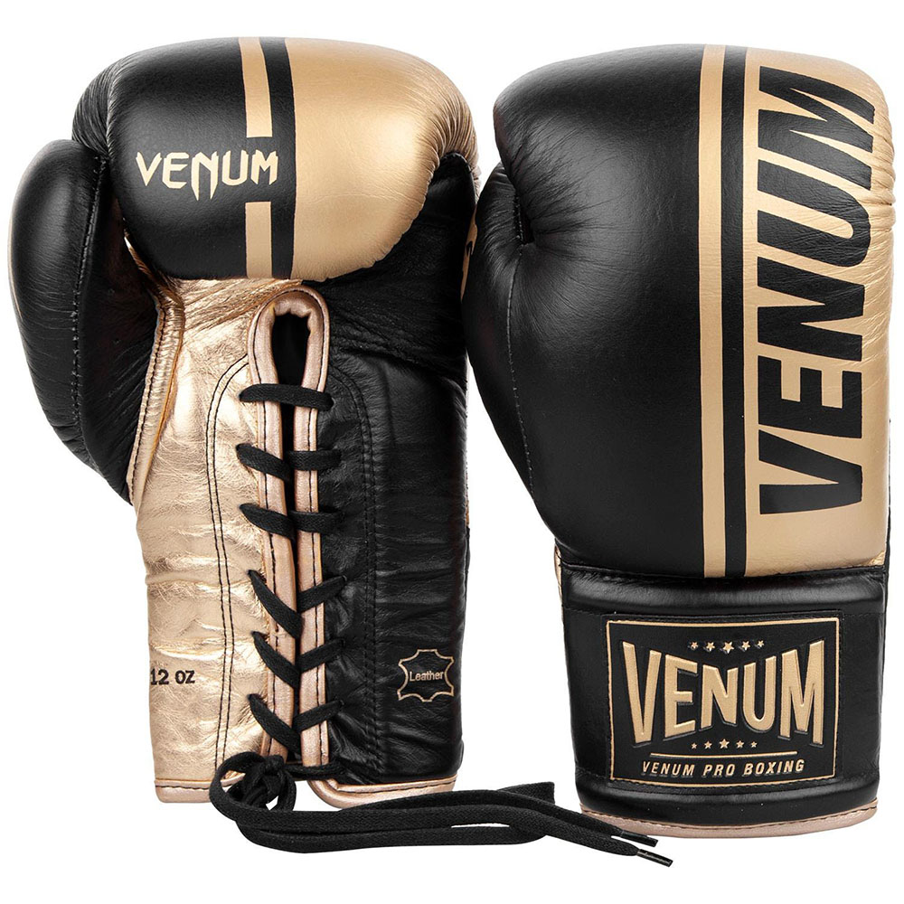 VENUM Boxing Gloves, Shield Pro, Laces, bl-gd, 10 Oz