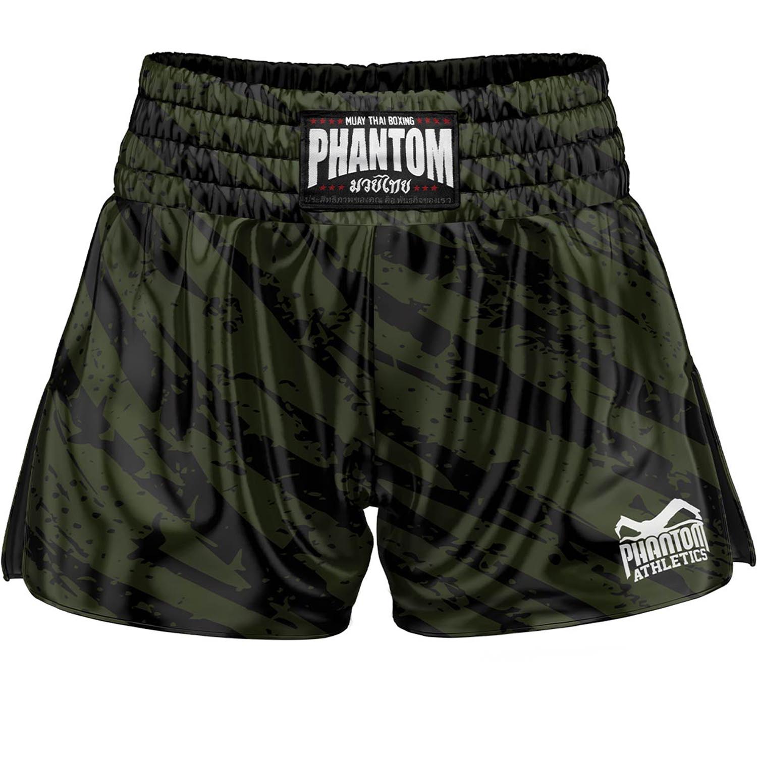 Phantom Athletics Muay Thai Shorts, Camo Tiger, olive, M