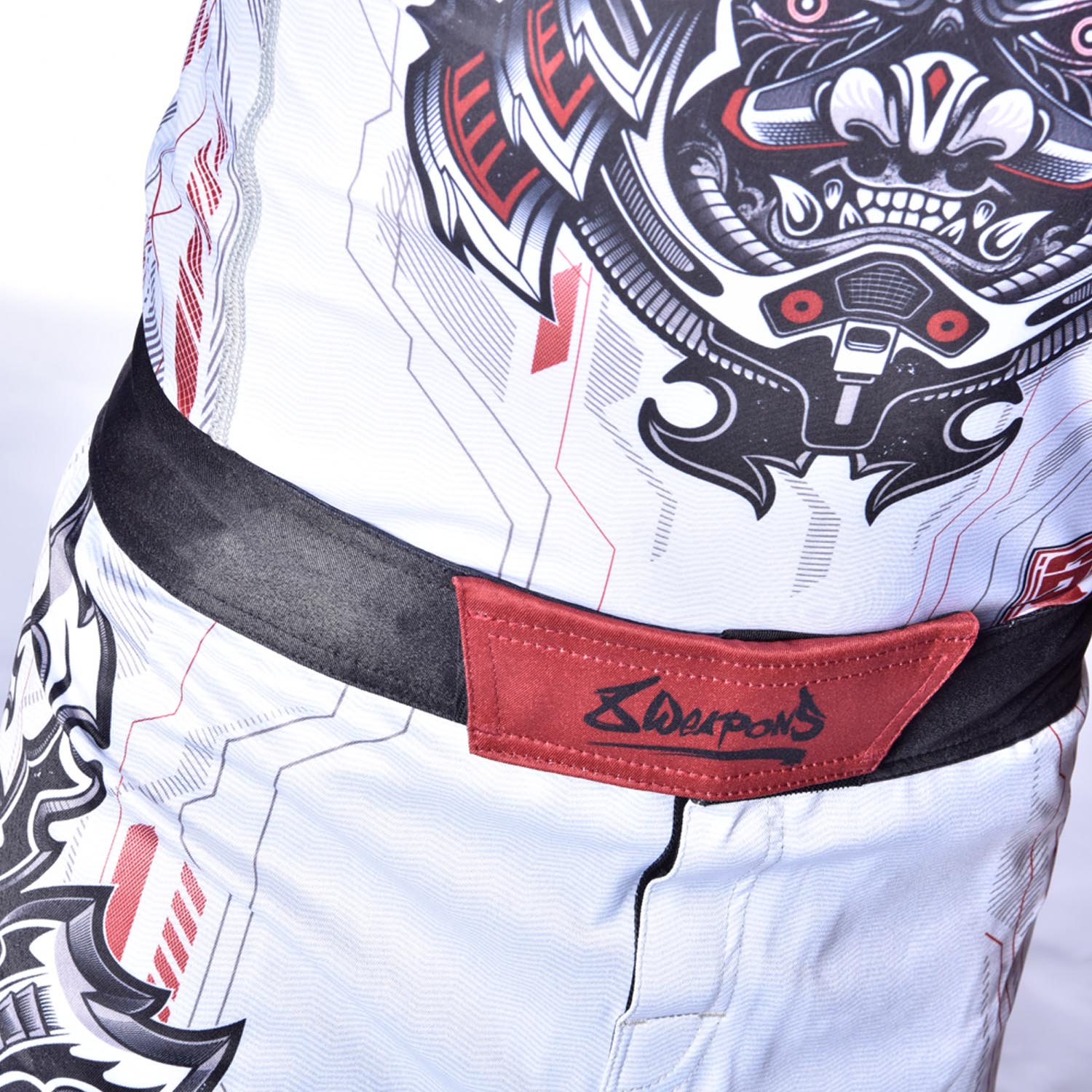 8 WEAPONS Rashguard, S/S, Samurai 2.0, white-red, XXL