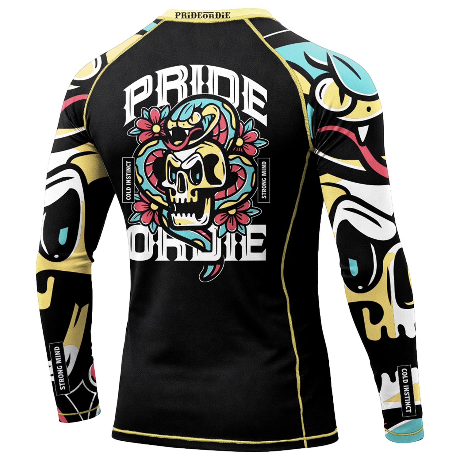 PRiDEorDiE Rashguard, L/S, Cold Instinct, black, S