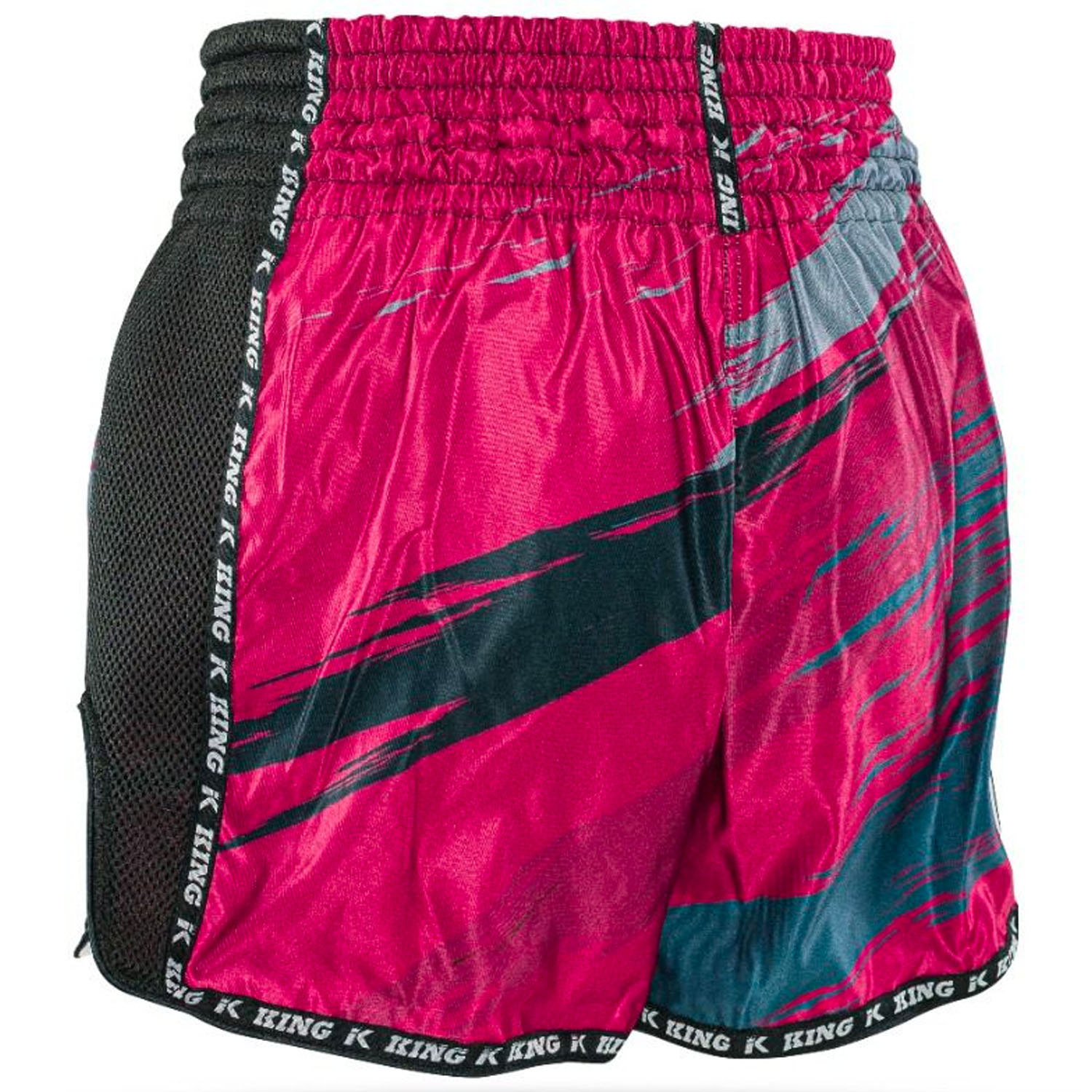 KING PRO Boxing Muay Thai Shorts, Storm 3, black-pink, XXL